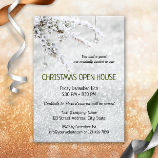 Invitación a la casa de la empresa de Navidades de