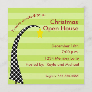 Invitación a la Casa de Navidades Personalizados