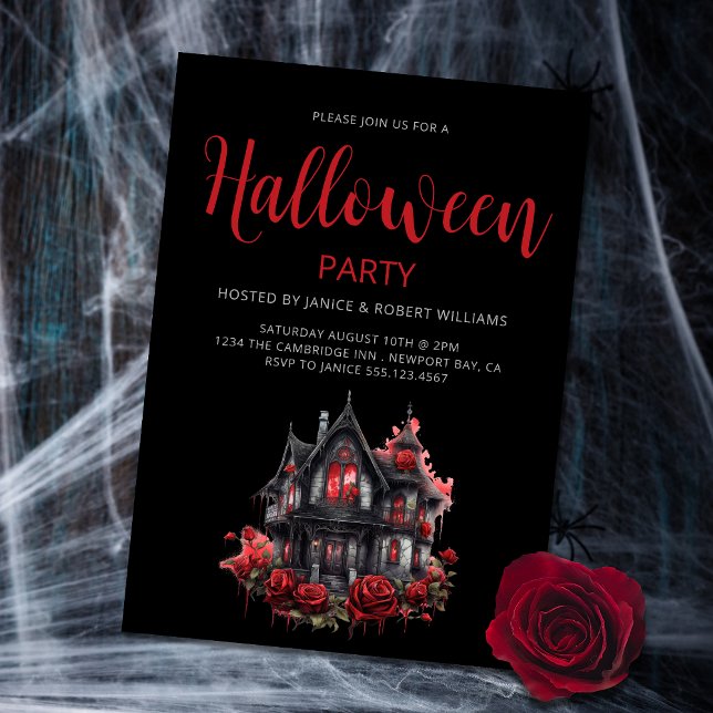 Invitación a la Casa del Partido Gótico Halloween (Subido por el creador)