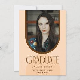 Invitación a la casa para una foto de un graduado