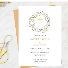 Invitación a la caza de brunch y huevos de Floral