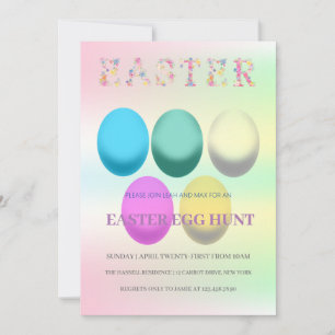 Invitación a la caza de huevos de Brunch de Pascua