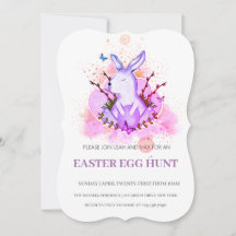 Invitación a la caza de huevos de Brunch de Pascua