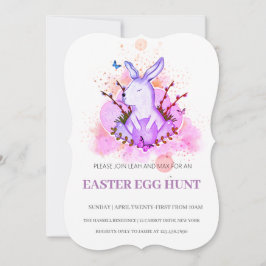 Invitación a la caza de huevos de Brunch de Pascua