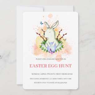 Invitación a la caza de huevos de Brunch de Pascua