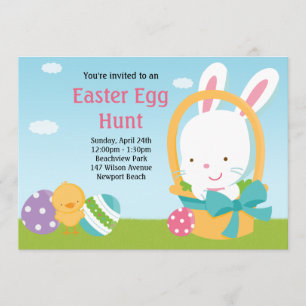 Invitación a la caza de huevos de Pascua