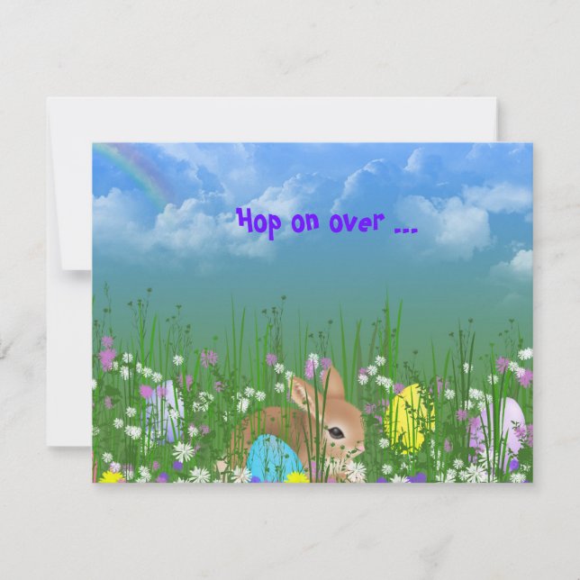 Invitación a la caza de huevos de Pascua (Anverso)