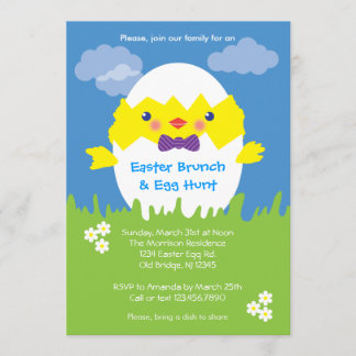 Invitación a la caza de huevos de Pascua