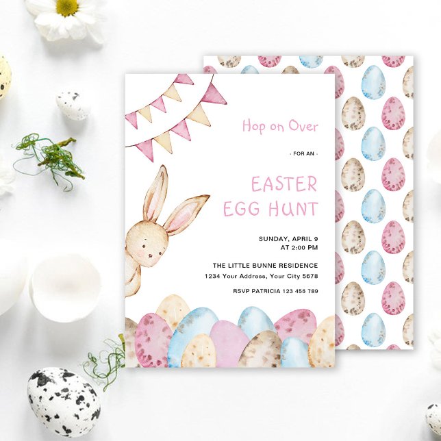 Invitación a la caza de huevos de pascua de conejo (Subido por el creador)