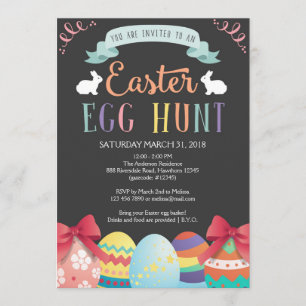 Invitación a la caza de huevos de Pascua, invitaci