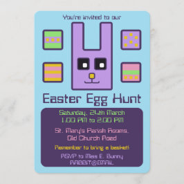 Invitación a la caza de huevos de pascua para cone