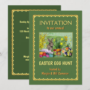 Invitación a la caza de huevos de Pascua (personal