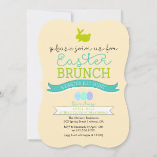 Invitación a la caza de huevos de Pascua y Brunch