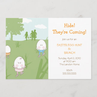 Invitación a la caza de huevos en Pascua