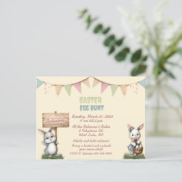 Invitación a la caza de huevos en Pascua