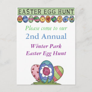 Invitación a la caza de huevos en Pascua