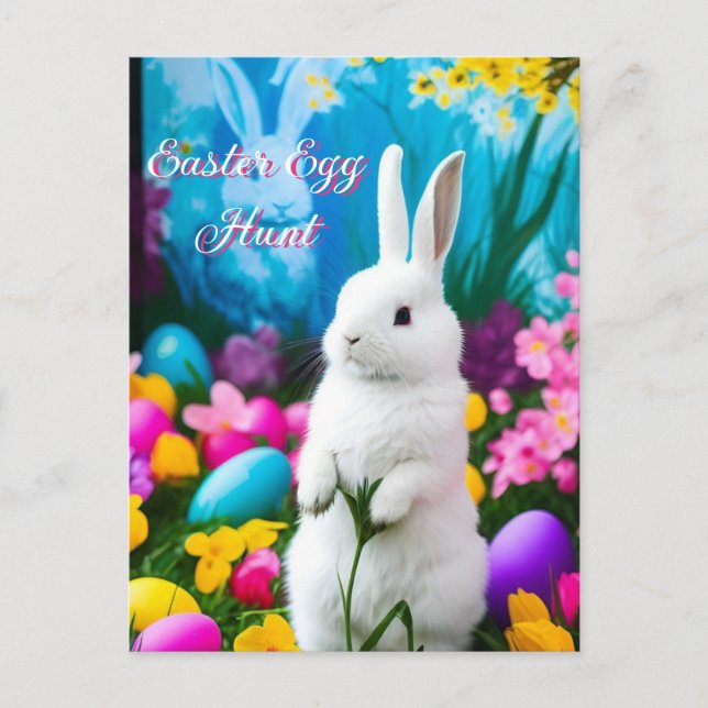 Invitación a la caza de huevos en Pascua (Anverso)