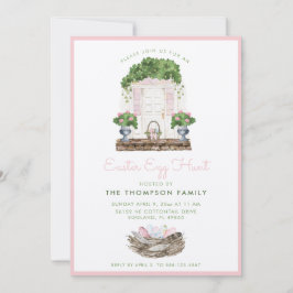 Invitación a la caza de huevos en Pascua