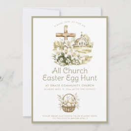 Invitación a la caza de huevos en Semana Santa de
