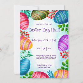 Invitación a la caza de huevos - Pascua divertida