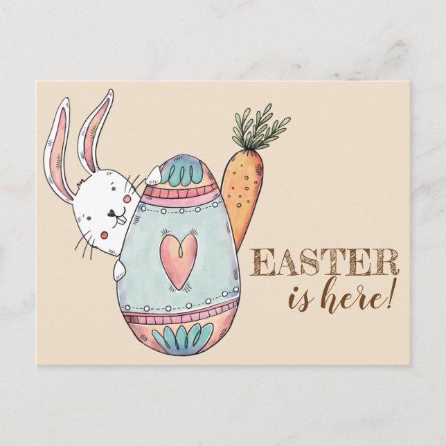 Invitación a la caza de huevos y brunch de pascua  (Anverso)