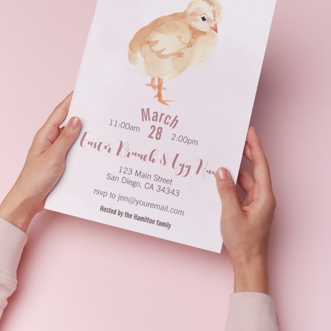 Invitación a la caza de huevos y brunch de pascua  (Subido por el creador)
