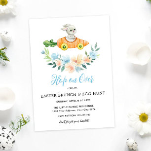 Invitación a la caza de huevos y brunch de pascua