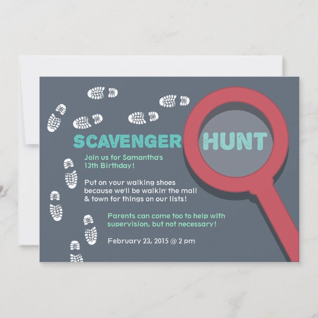 Invitación a la caza de scavenger de Guay (Anverso)