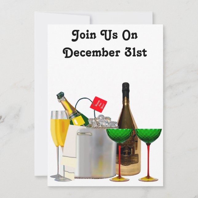 Invitación a la celebración de Año Nuevo (Anverso)