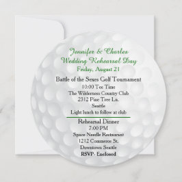 Invitación a la celebración de Bodas de Golf Ball 