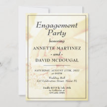 Invitación a la celebración de compromiso y boda
