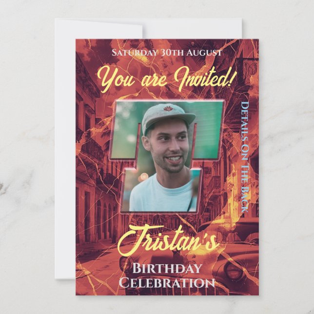 Invitación a la celebración de cumpleaños (Anverso)