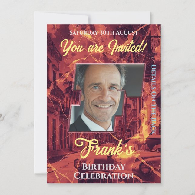 Invitación a la celebración de cumpleaños (Anverso)