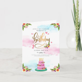 Invitación a la celebración de cumpleaños