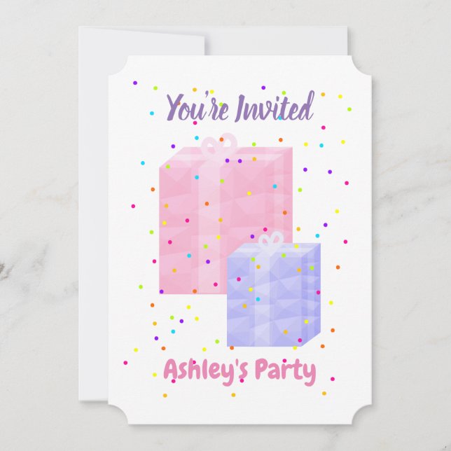 Invitación a la celebración de cumpleaños con tu n (Anverso)