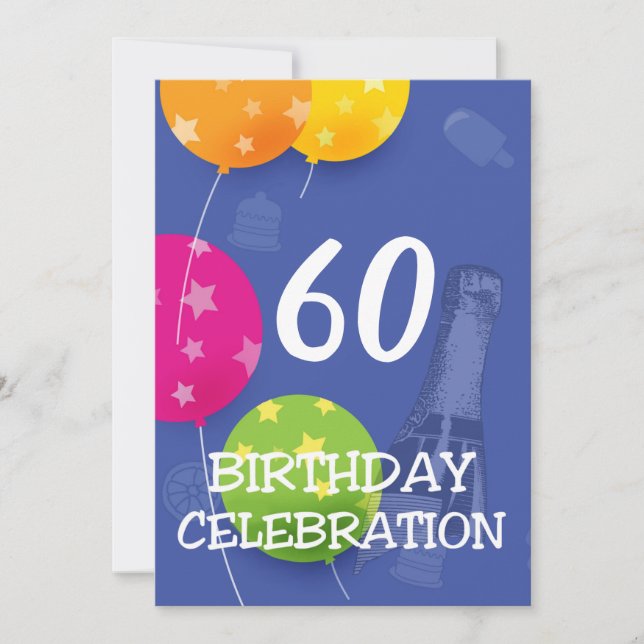 Invitación a la celebración de cumpleaños para cua (Anverso)