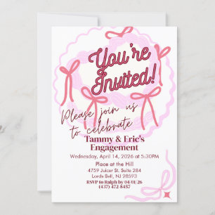 Invitación a la celebración de Girly Coquette   Bo
