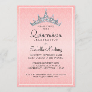 Invitación a la celebración de Glam Tiara Quincean