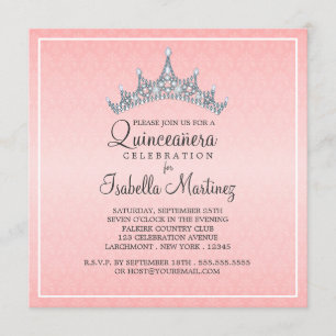 Invitación a la celebración de Glam Tiara Quincean