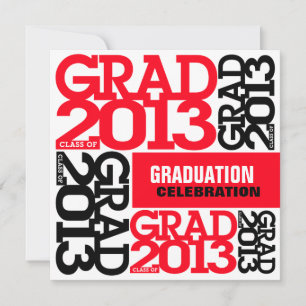 Invitación a la celebración de graduación 2013 Roj