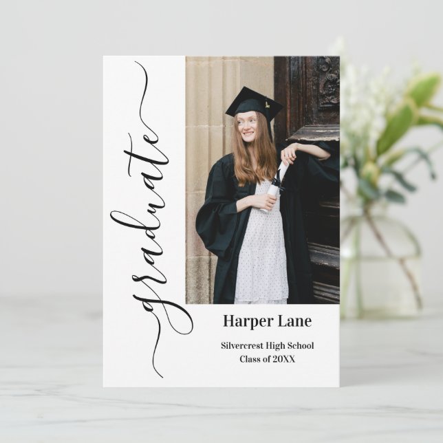 Invitación a la Celebración de Graduados (Anverso de pie)