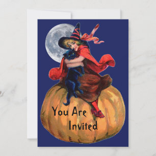 Invitación a la celebración de Halloween con Chica