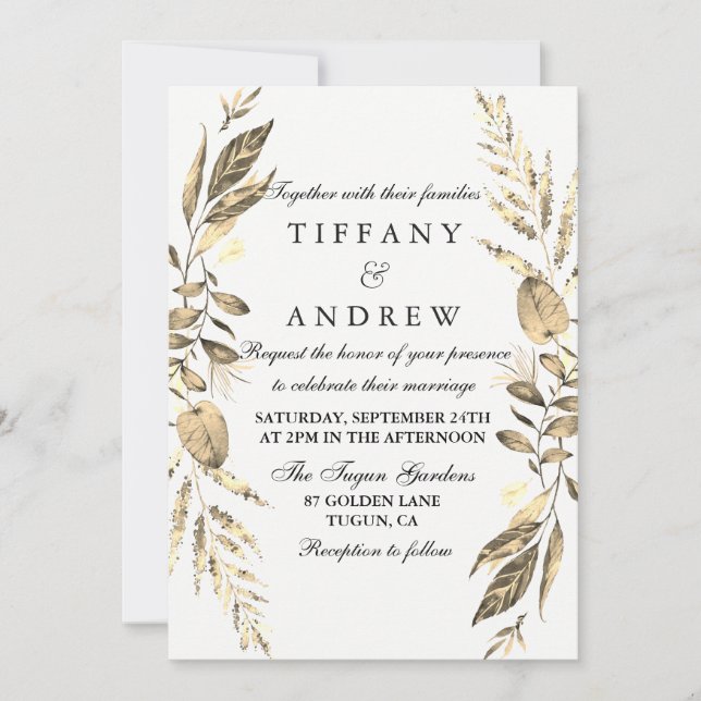 Invitación a la celebración de la boda de la flor  (Anverso)