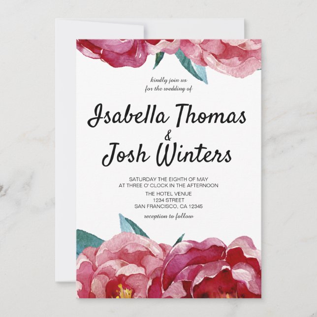 Invitación a la celebración de la boda de la peoní (Anverso)