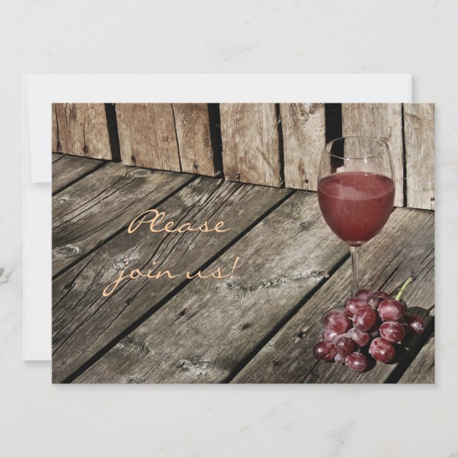 Invitación a la celebración de la cena del vino (Anverso)