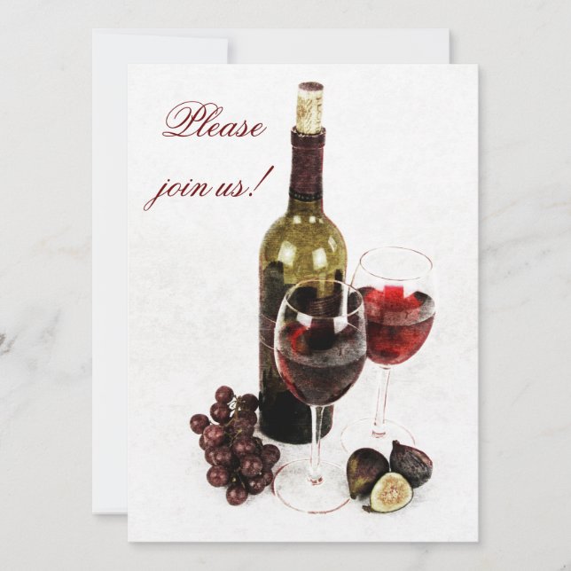 Invitación a la celebración de la cena del vino y  (Anverso)