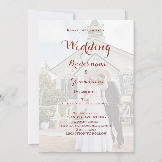 Invitación a la celebración de la fiesta de novias (Anverso)