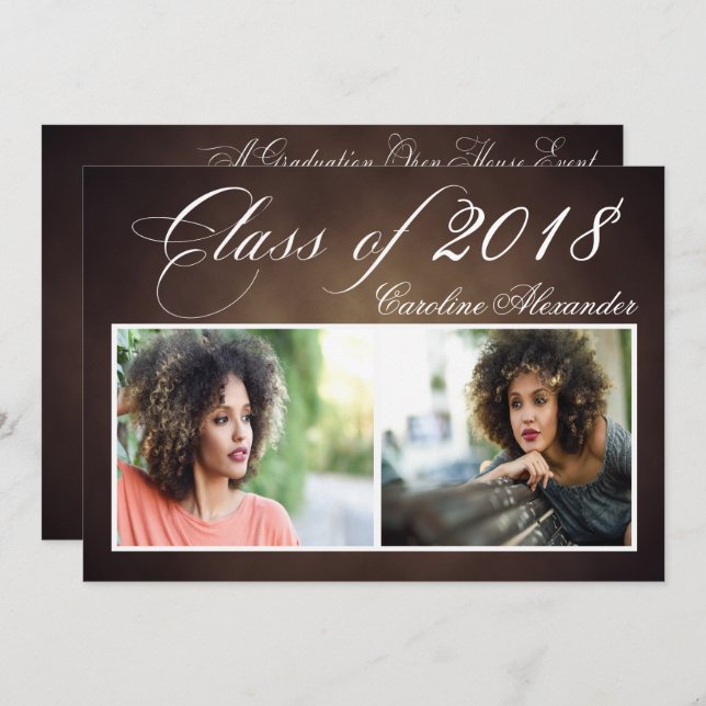 Invitación a la celebración de la graduación de co (Anverso / Reverso)