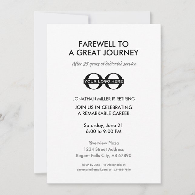 Invitación a la celebración de la jubilación de la (Anverso)