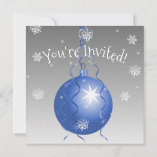 Invitación a la celebración de la Navidad azul